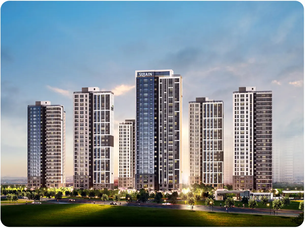 평택고덕 수자인풍경채 1단지 아파트 조감도