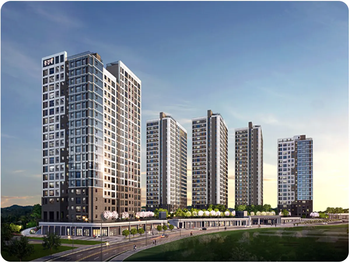 평택고덕 수자인풍경채 2단지 아파트 조감도